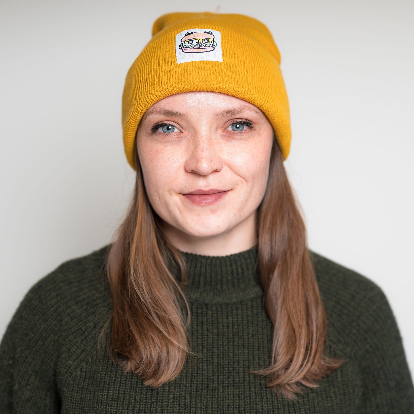 PANDA POUNDER - Mustard Beanie