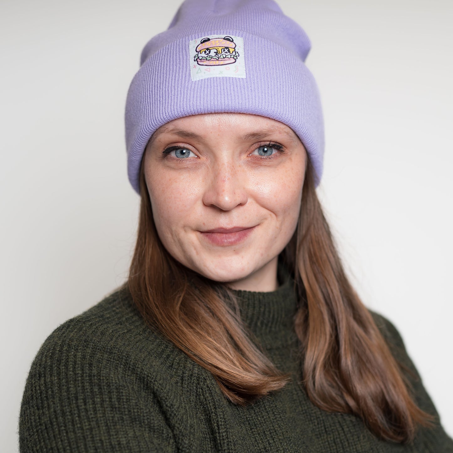 PANDA POUNDER - Lilac Beanie