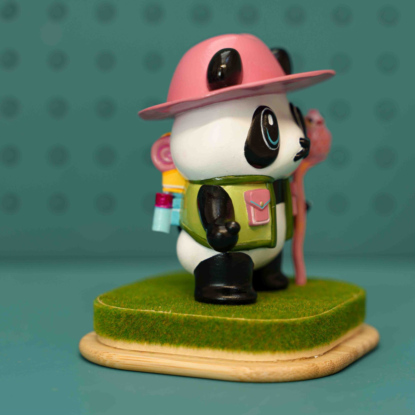 Explorer Panda hand painted Sculpture