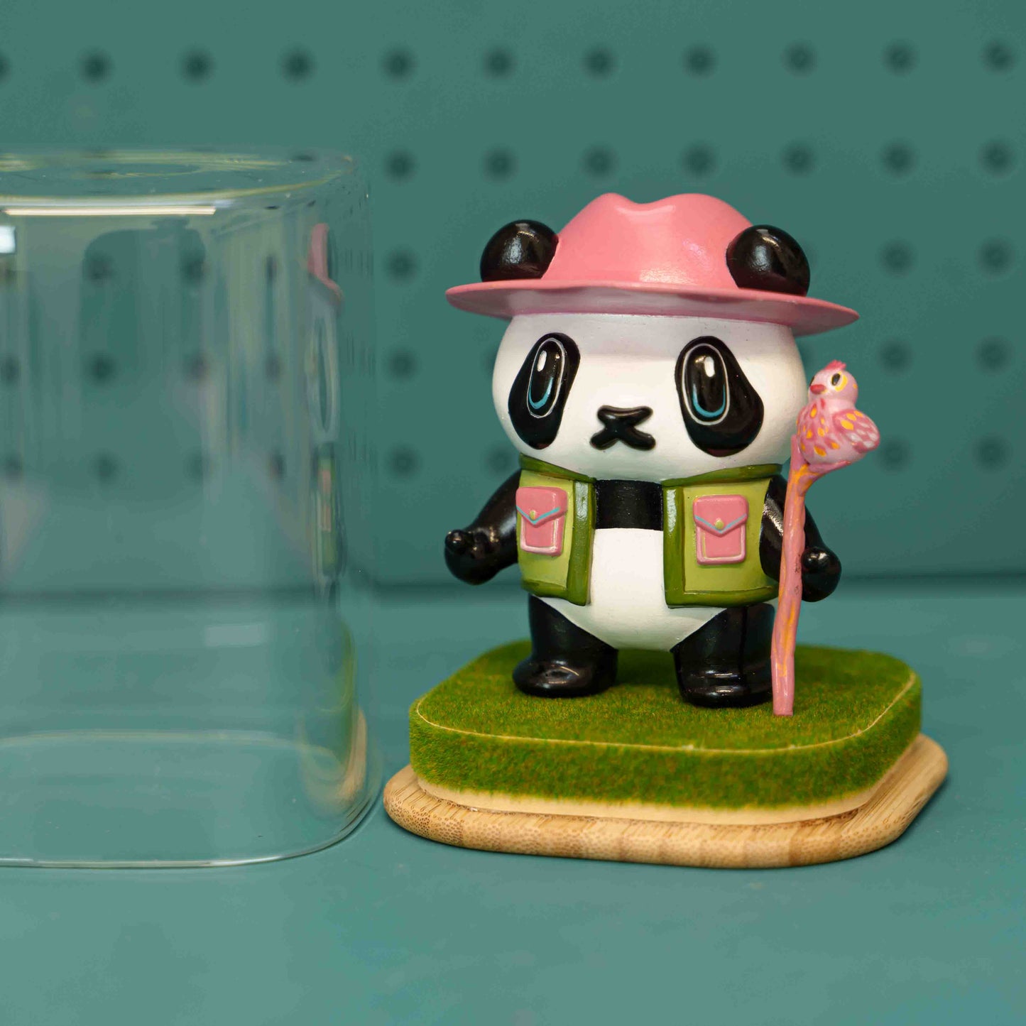 Explorer Panda hand painted Sculpture