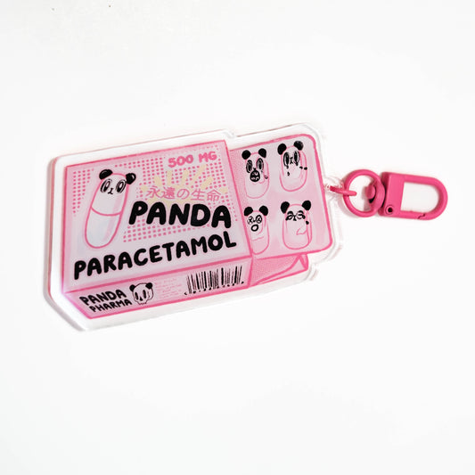Panda Paracetamol Acrylic Keychain