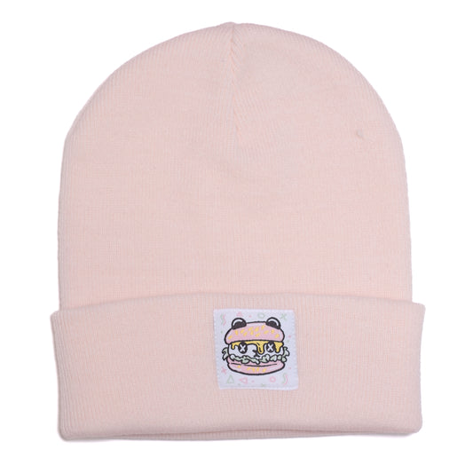 PANDA POUNDER - Pastel Pink Beanie