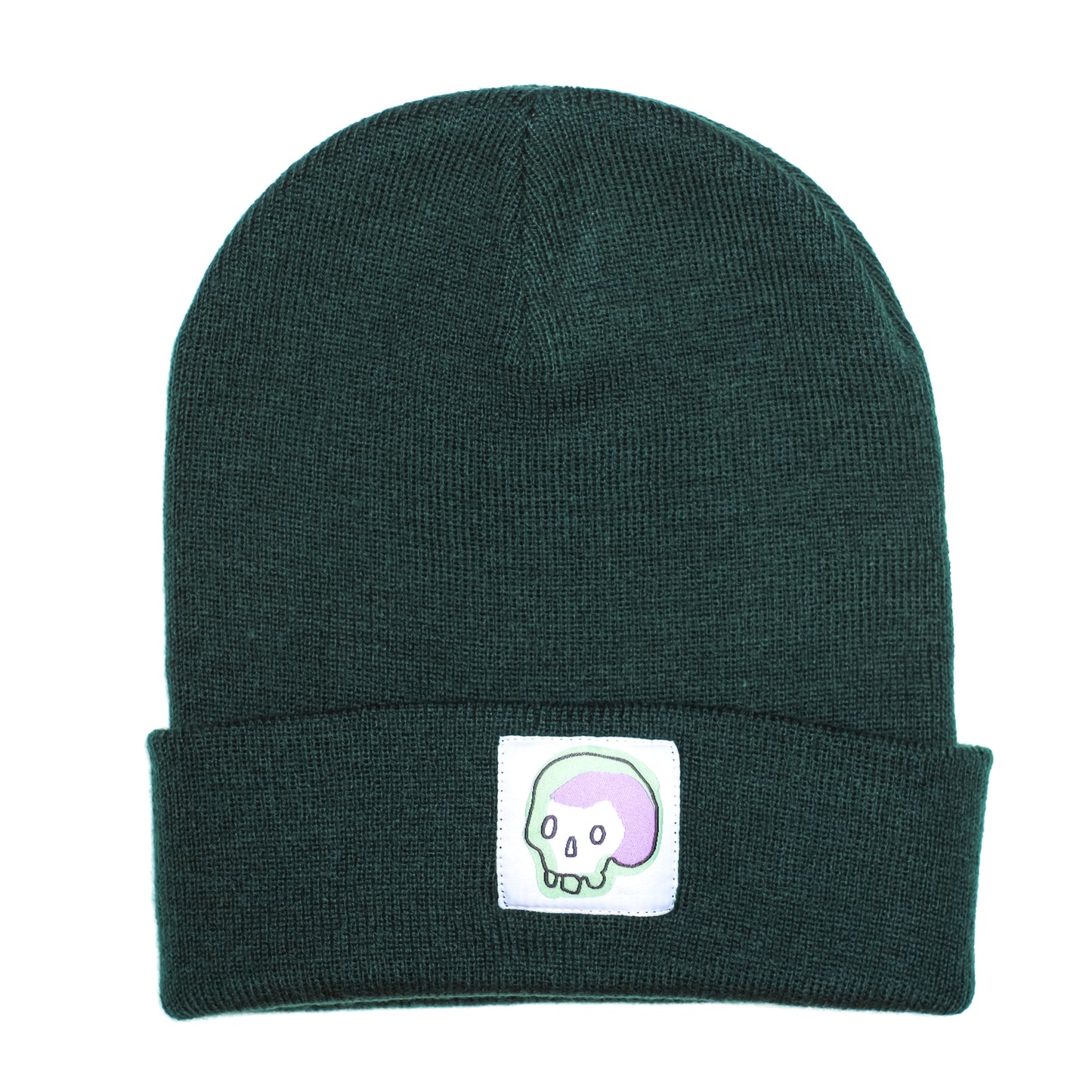 SKULL- Bottle Green Beanie