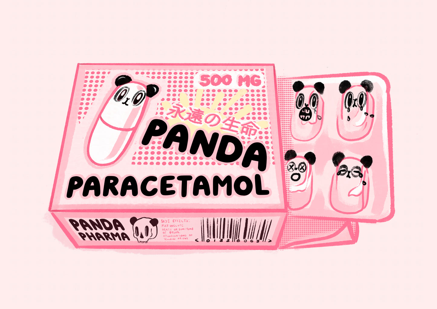 Panda Paracetamol Giclee Print
