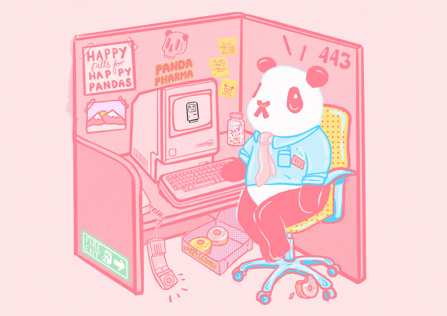 Panda Pharma IT worker Giclee Print