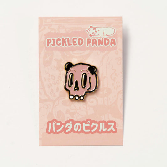 Pink PandaSkull Enamel Pin