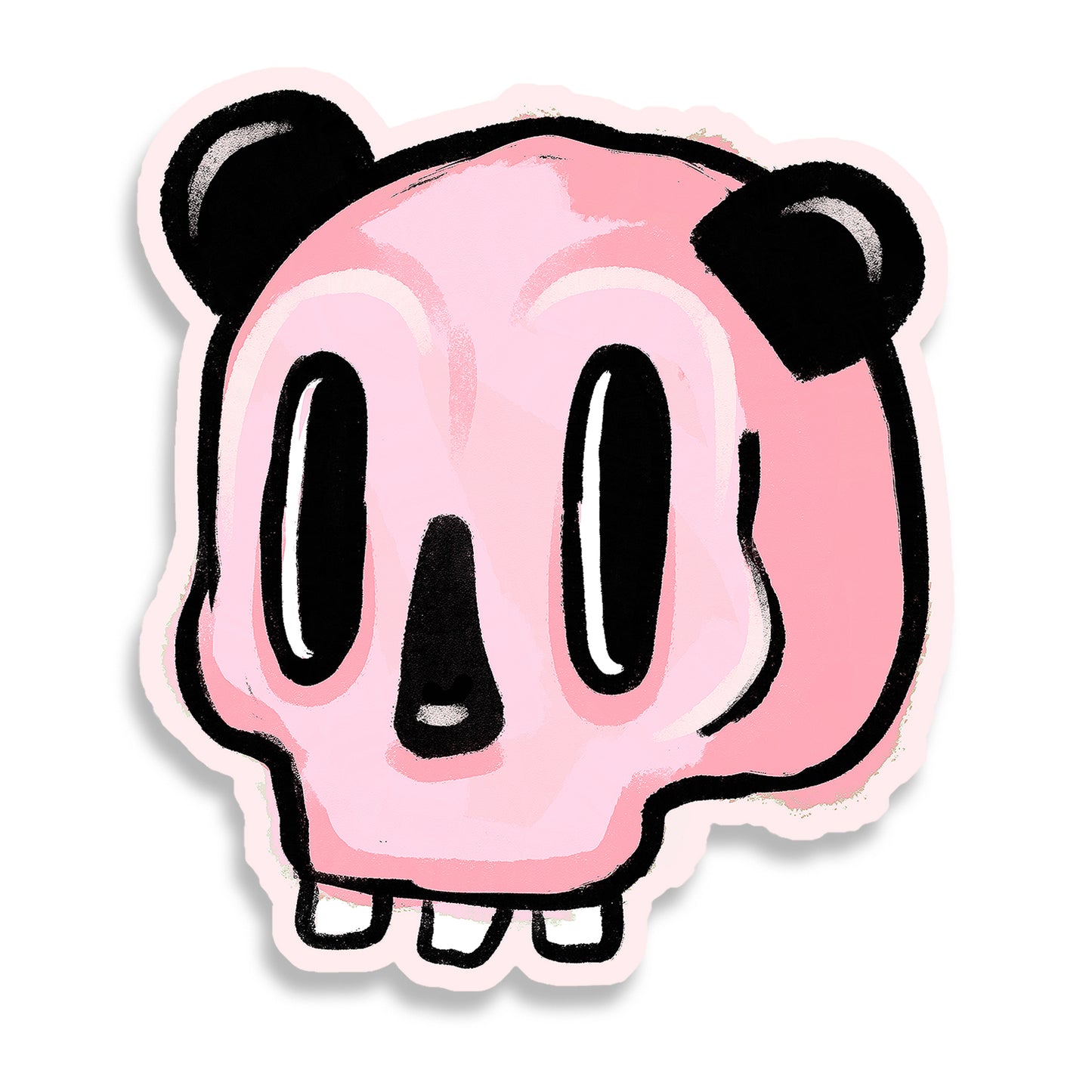 Pink Panda Skull sticker