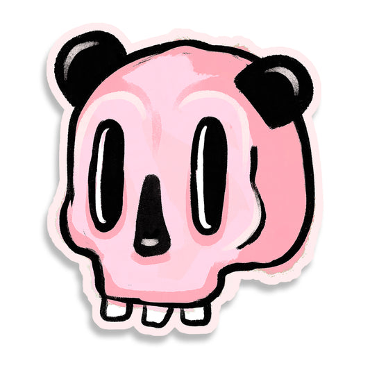 Pink Panda Skull sticker