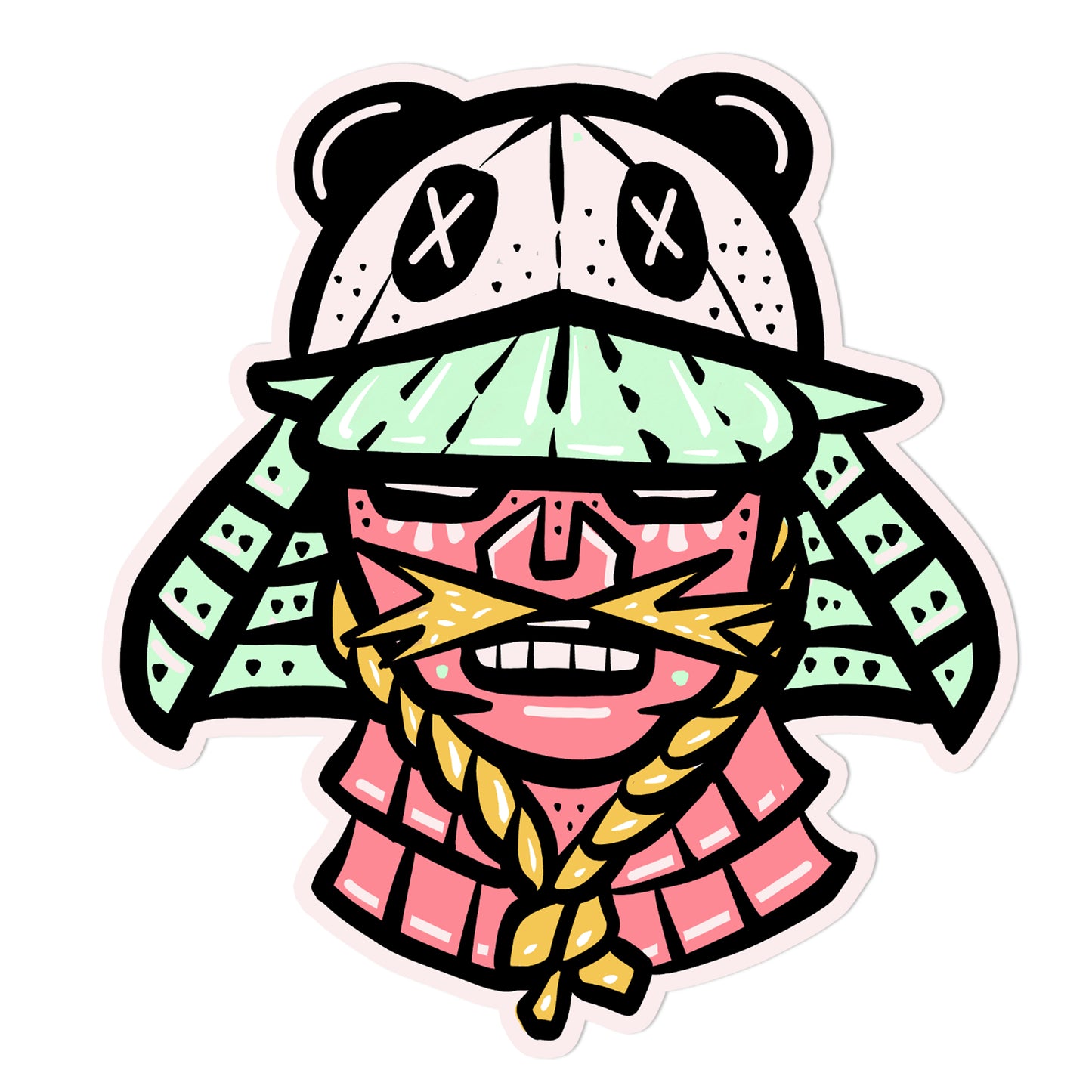 Panda Samurai Sticker