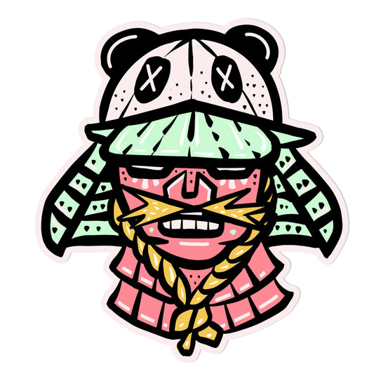 Panda Samurai Sticker