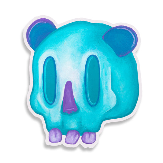PandaSkull TEAL Sticker