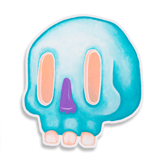 Skull Sticker - Teal