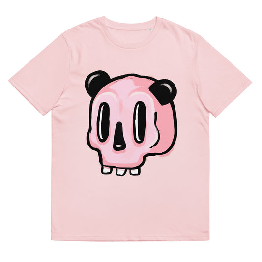 Pink PandaSkull Organic T-shirt