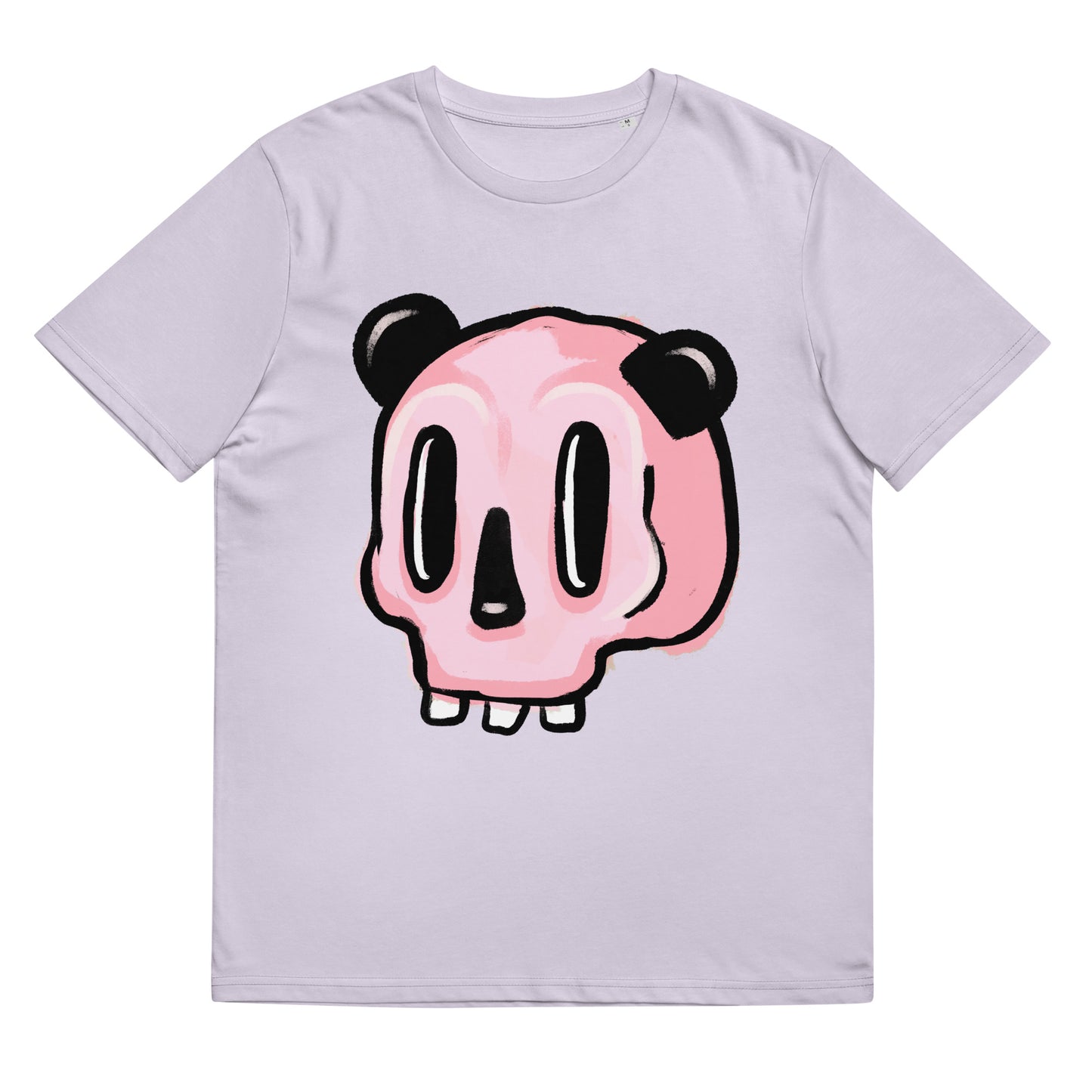 Pink PandaSkull Organic T-shirt