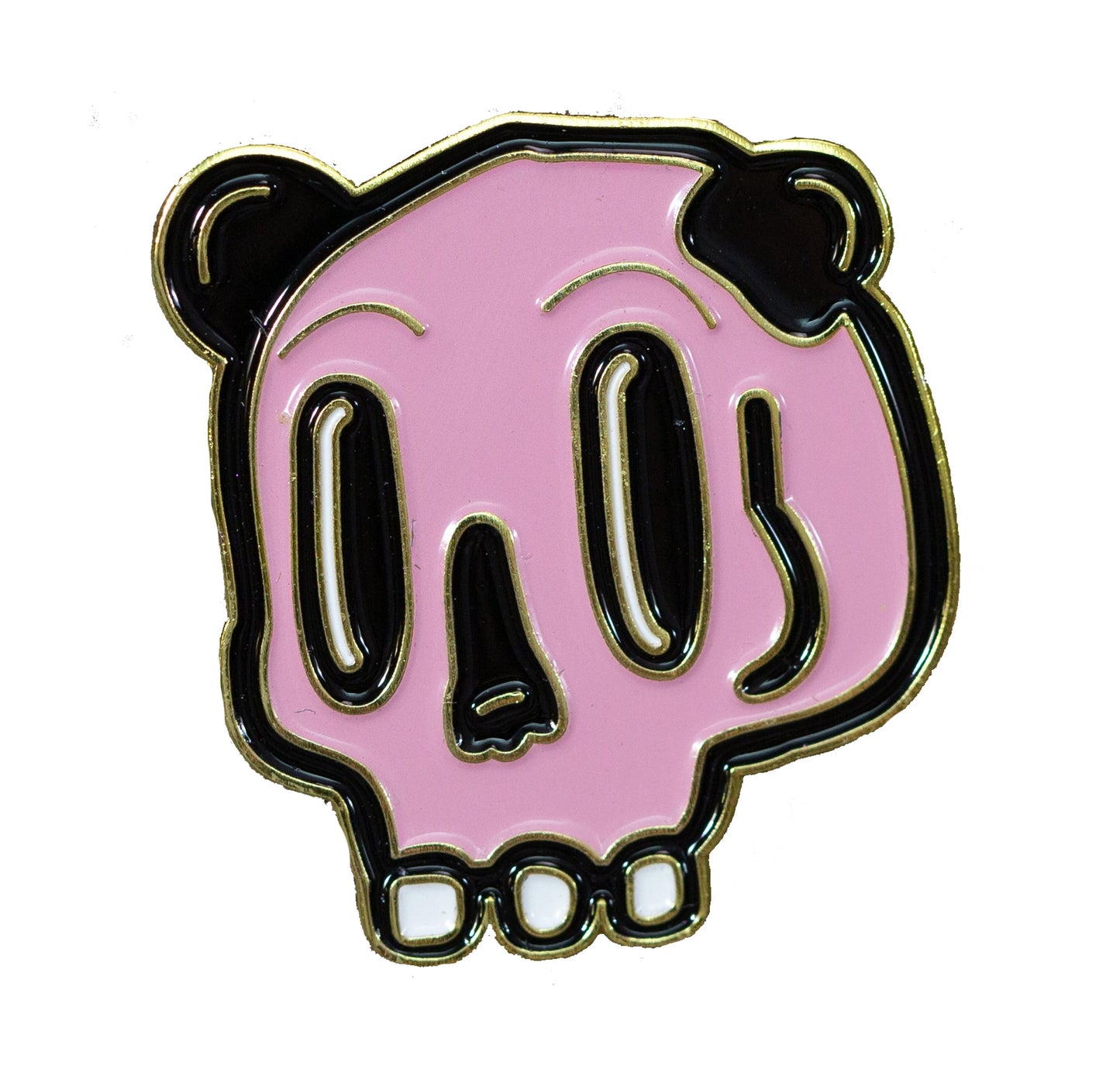 Pink PandaSkull Enamel Pin
