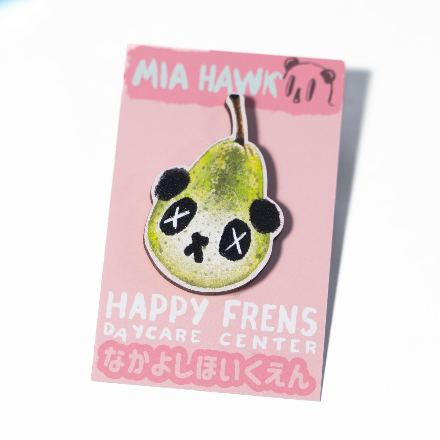 Panda Pear Wooden Pin
