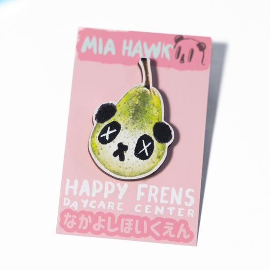 Panda Pear Wooden Pin