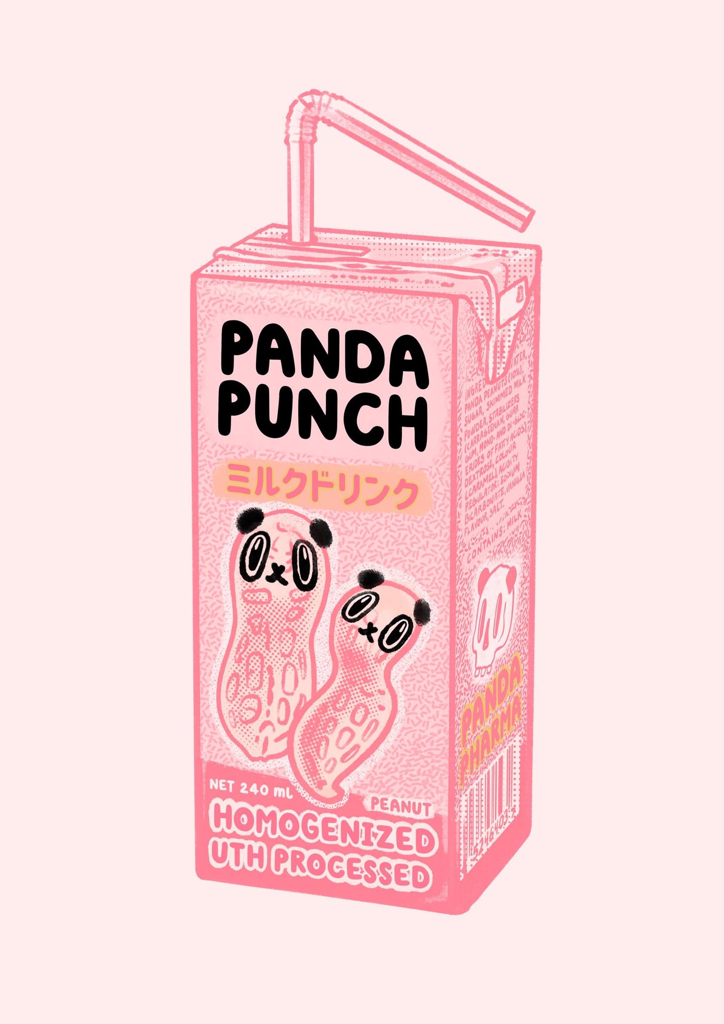 Panda Peanut Punch Giclee Print