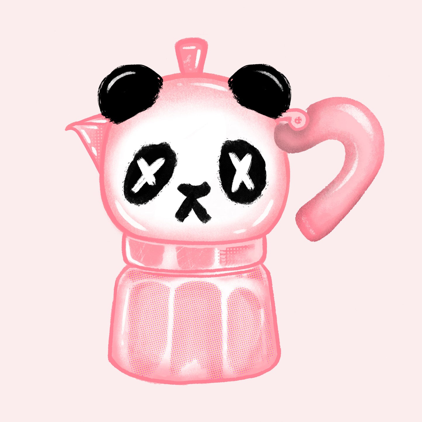 Panda Percolator Giclee Print