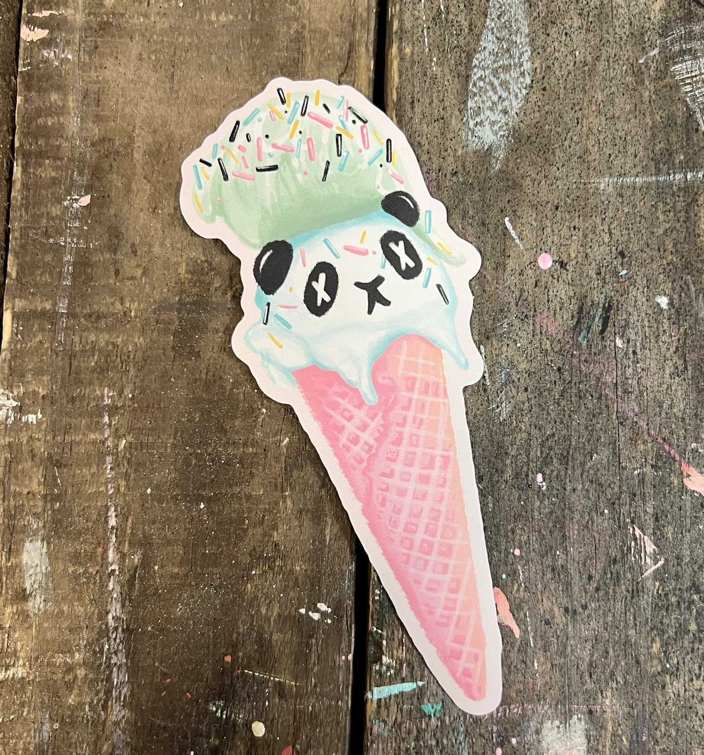 Panda IceCream Sticker