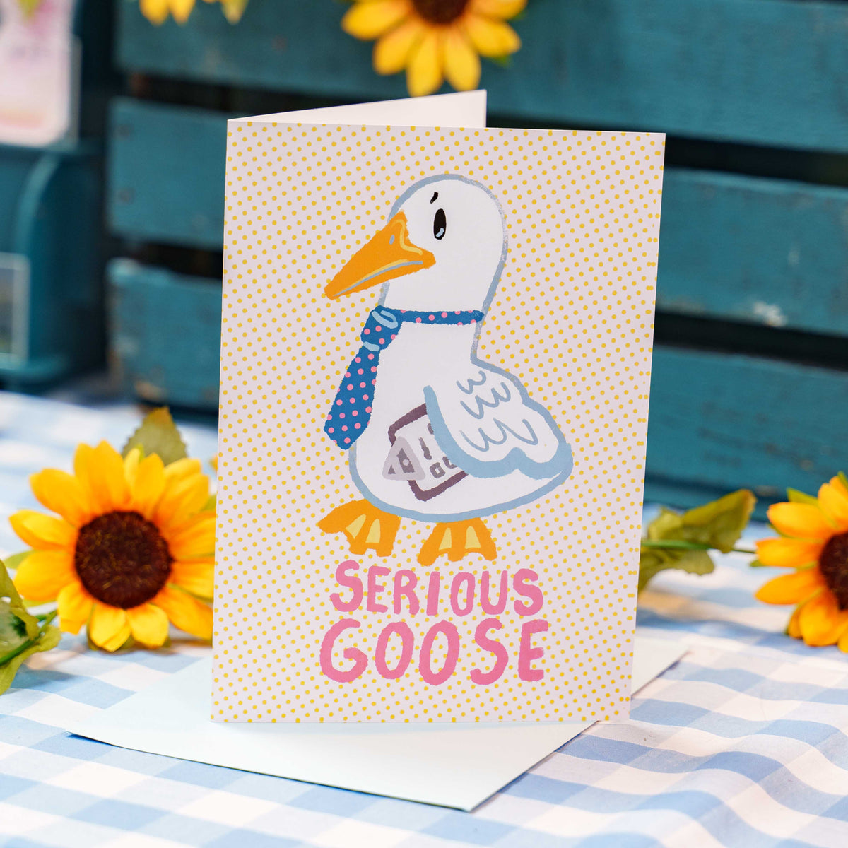 Serious Goose Greeting Card