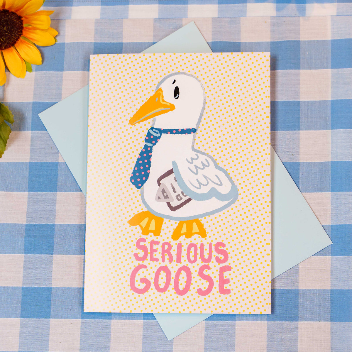 Serious Goose Greeting Card