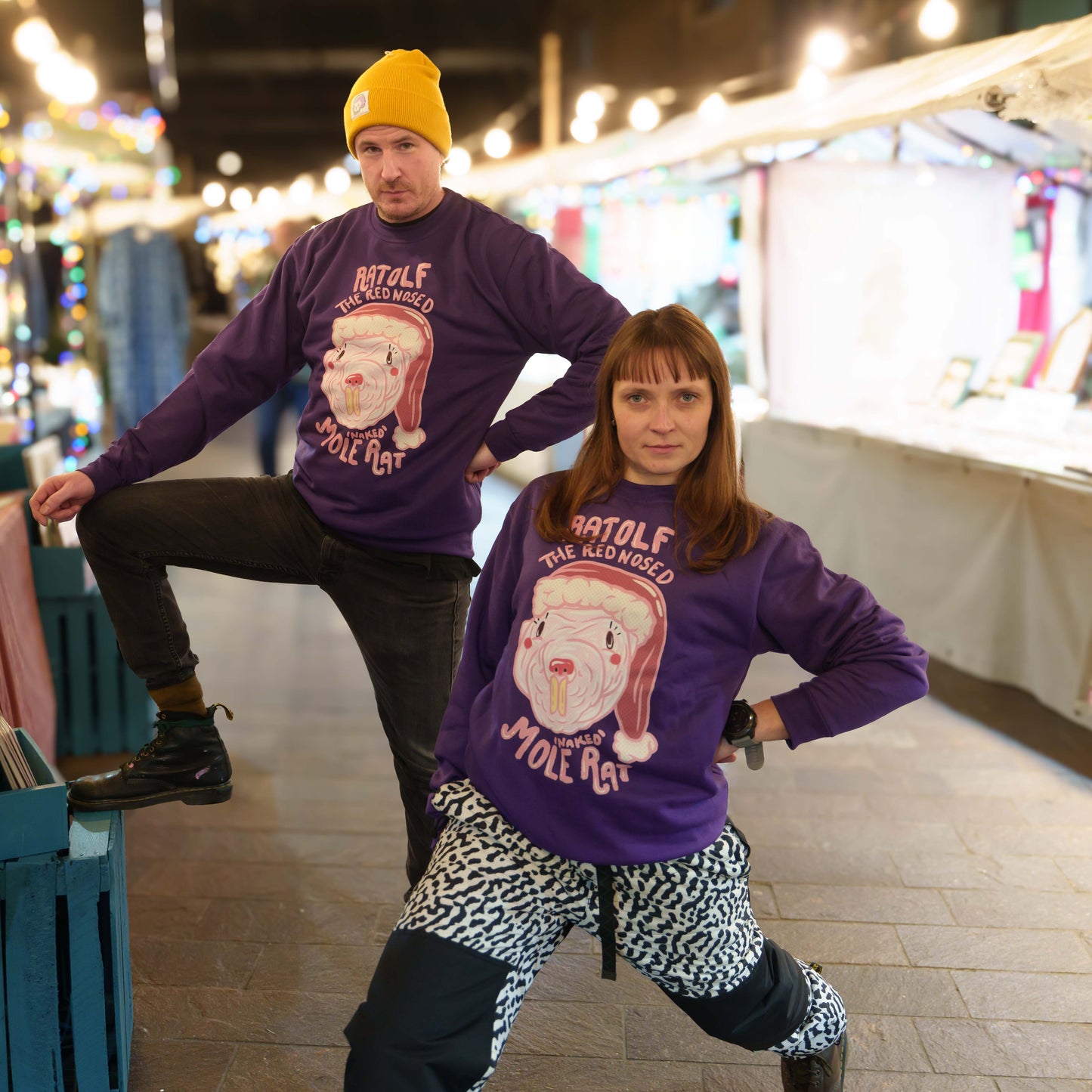 Ratolf Purple Christmas Jumper