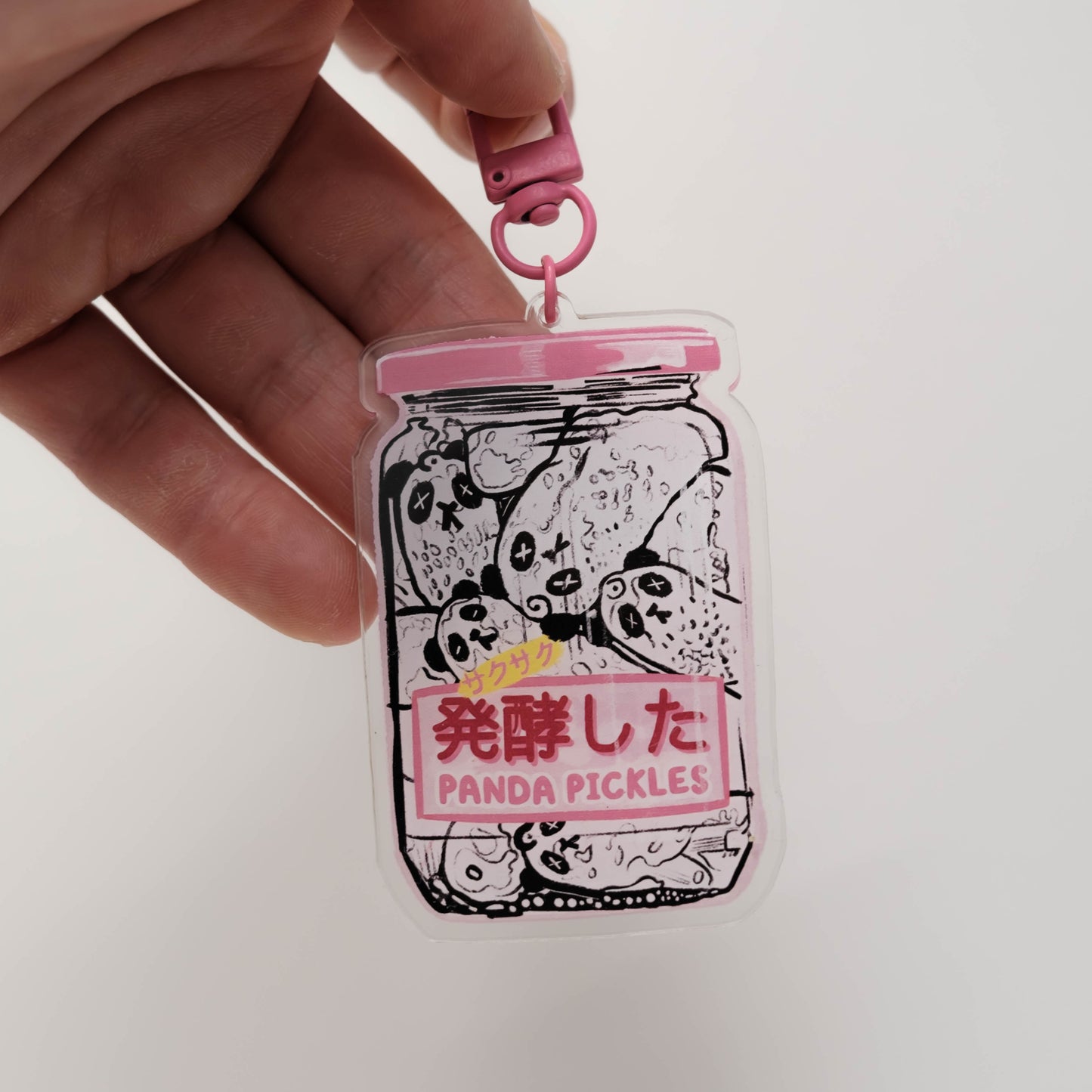 Panda Pickles Acrylic Keychain