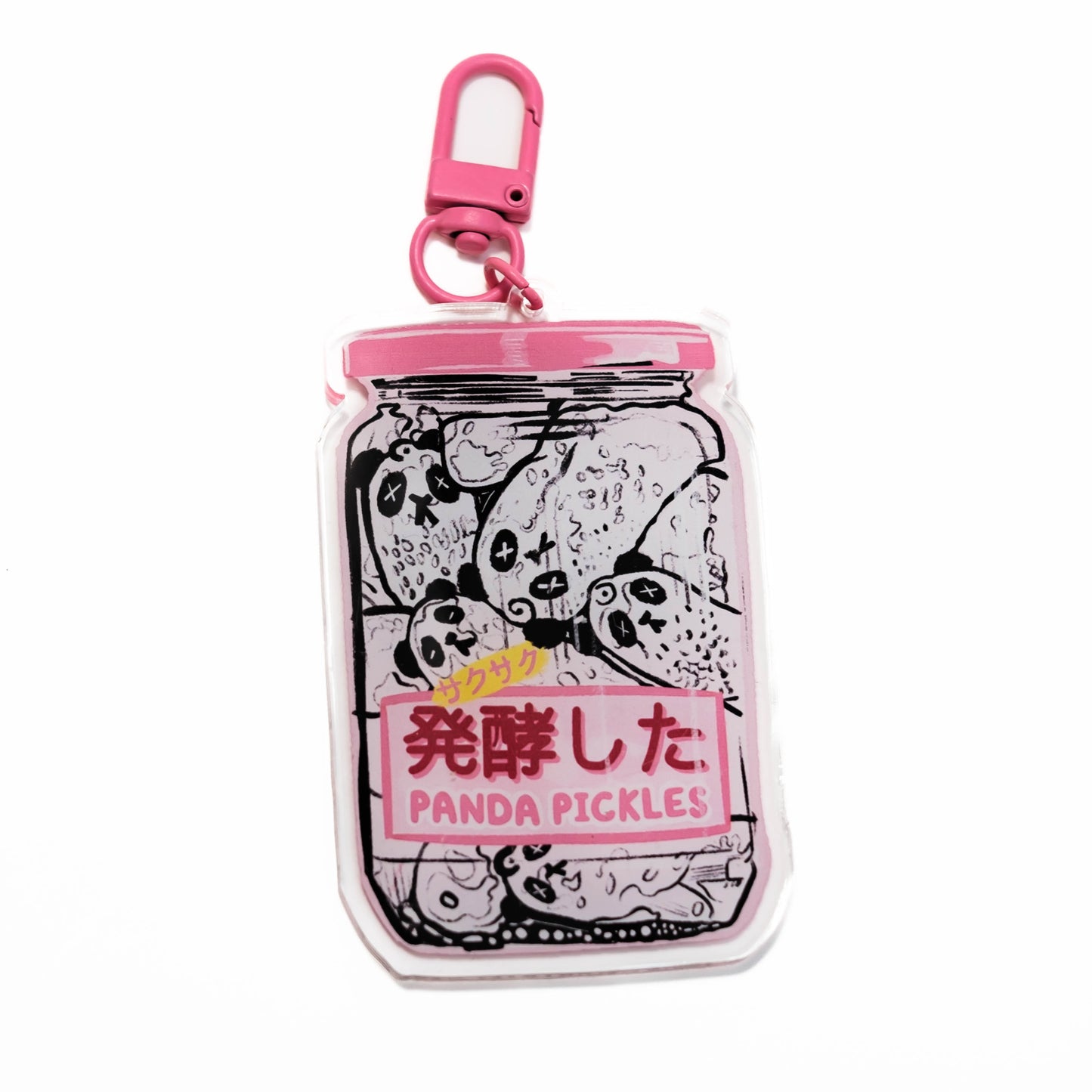 Panda Pickles Acrylic Keychain