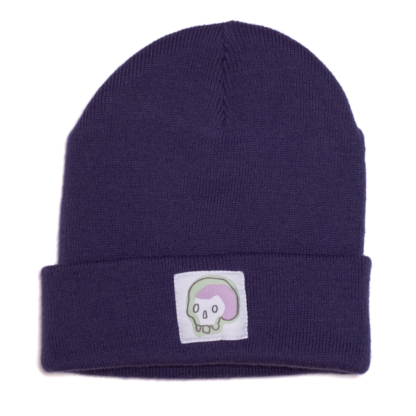 SKULL- Purple Beanie