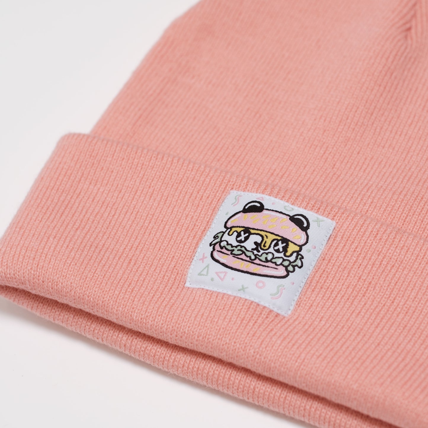 PANDA POUNDER - Salmon Pink Beanie