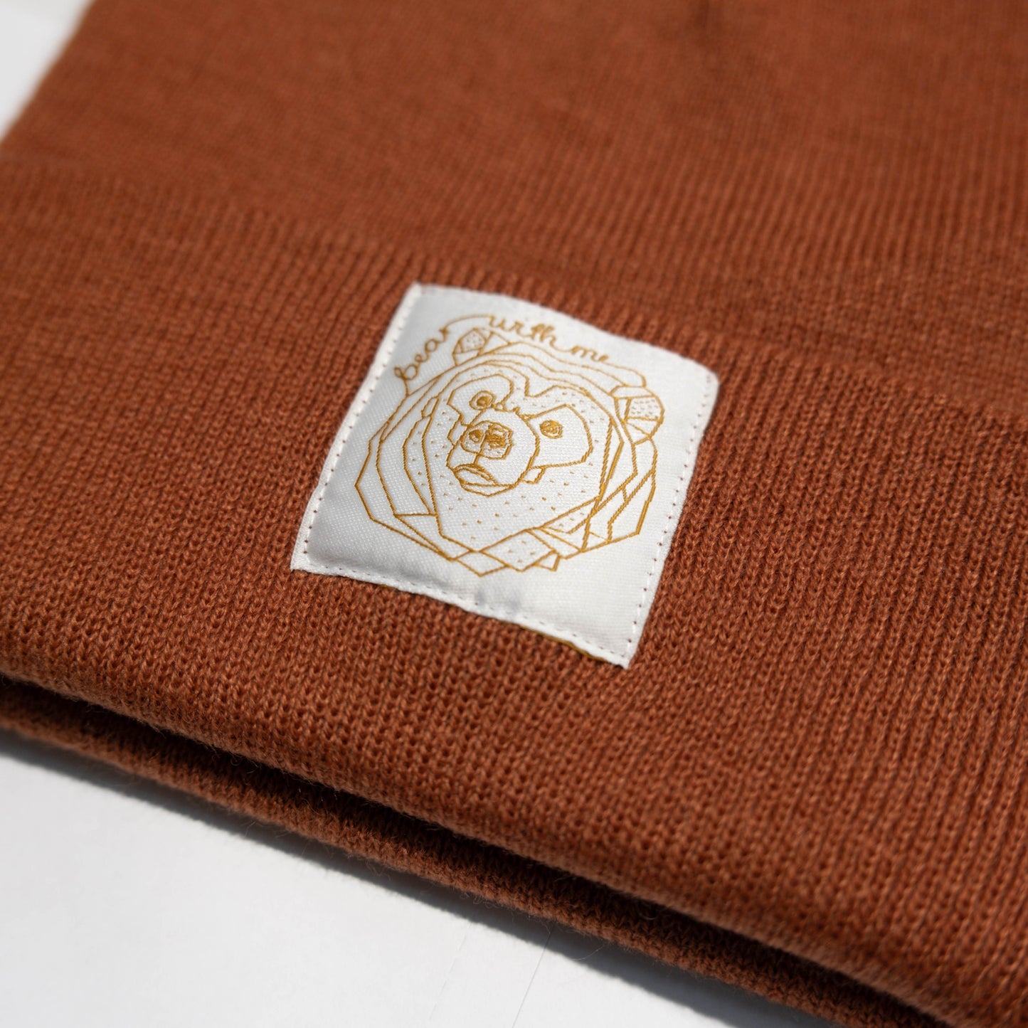 BEAR WITH ME - Rust Red Beanie