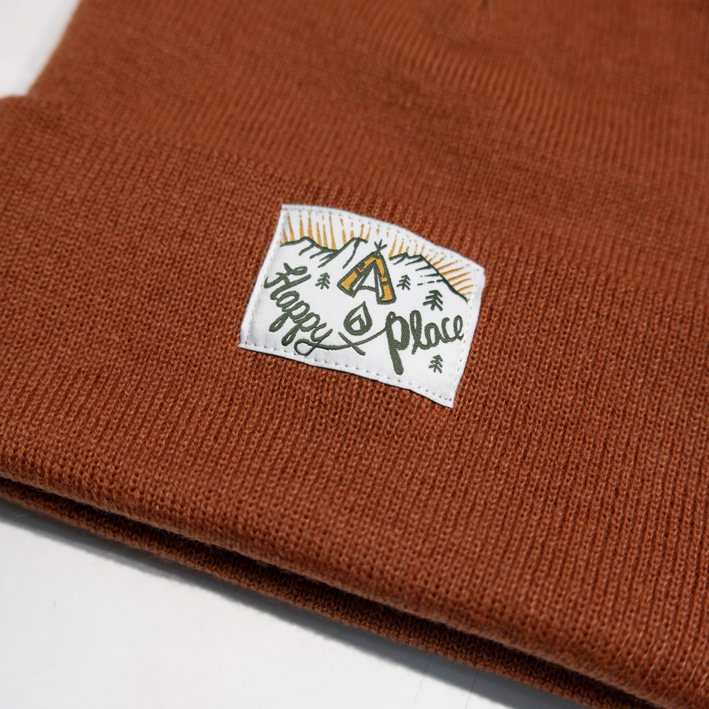 HAPPY PLACE - Rust Red Beanie