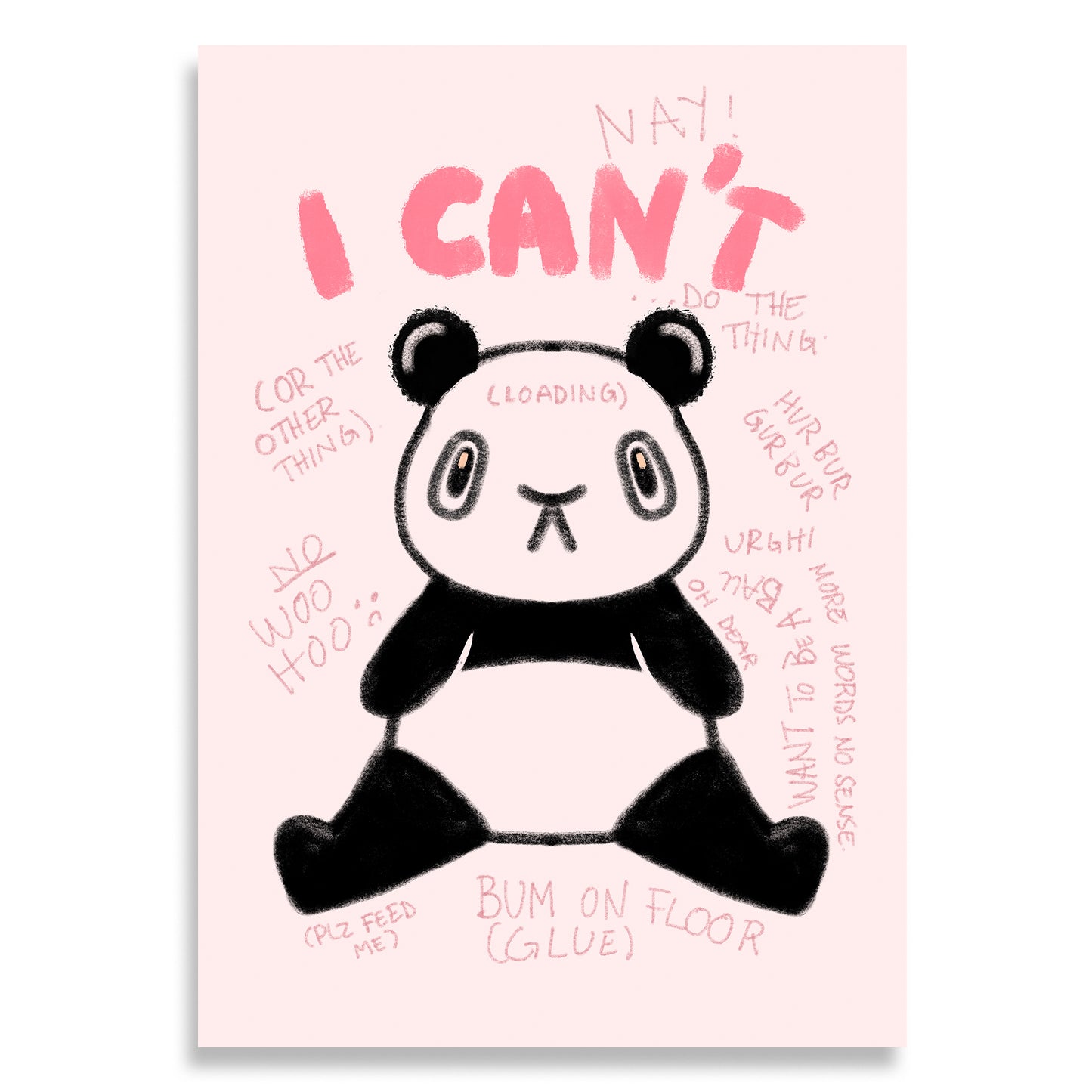 I CAN'T PANDA Giclee Print