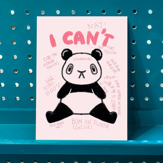 I CAN'T PANDA Giclee Print