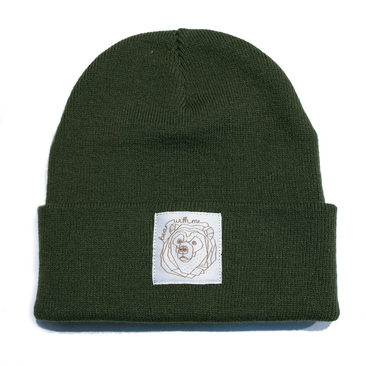 BEAR WITH ME - Bottle Green Beanie