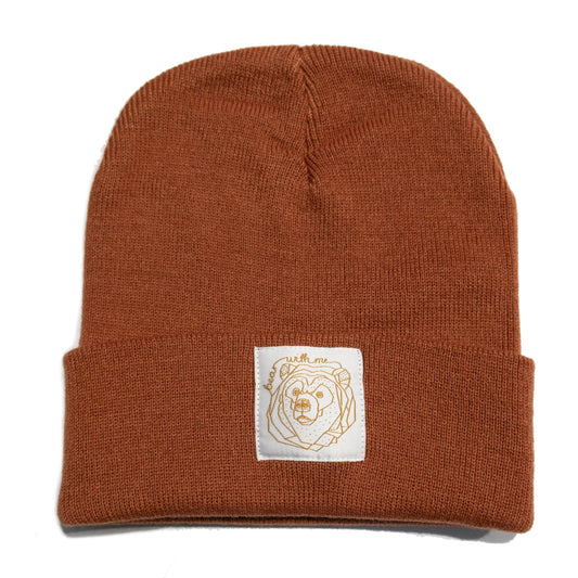 BEAR WITH ME - Rust Red Beanie