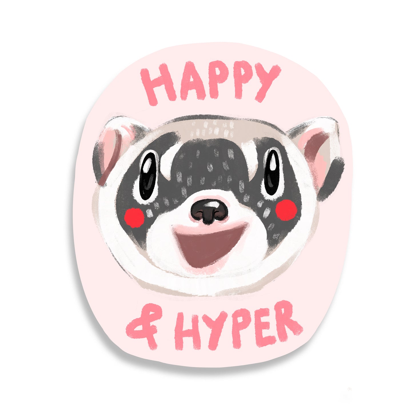 Happy and Hyper Ferret Sticker