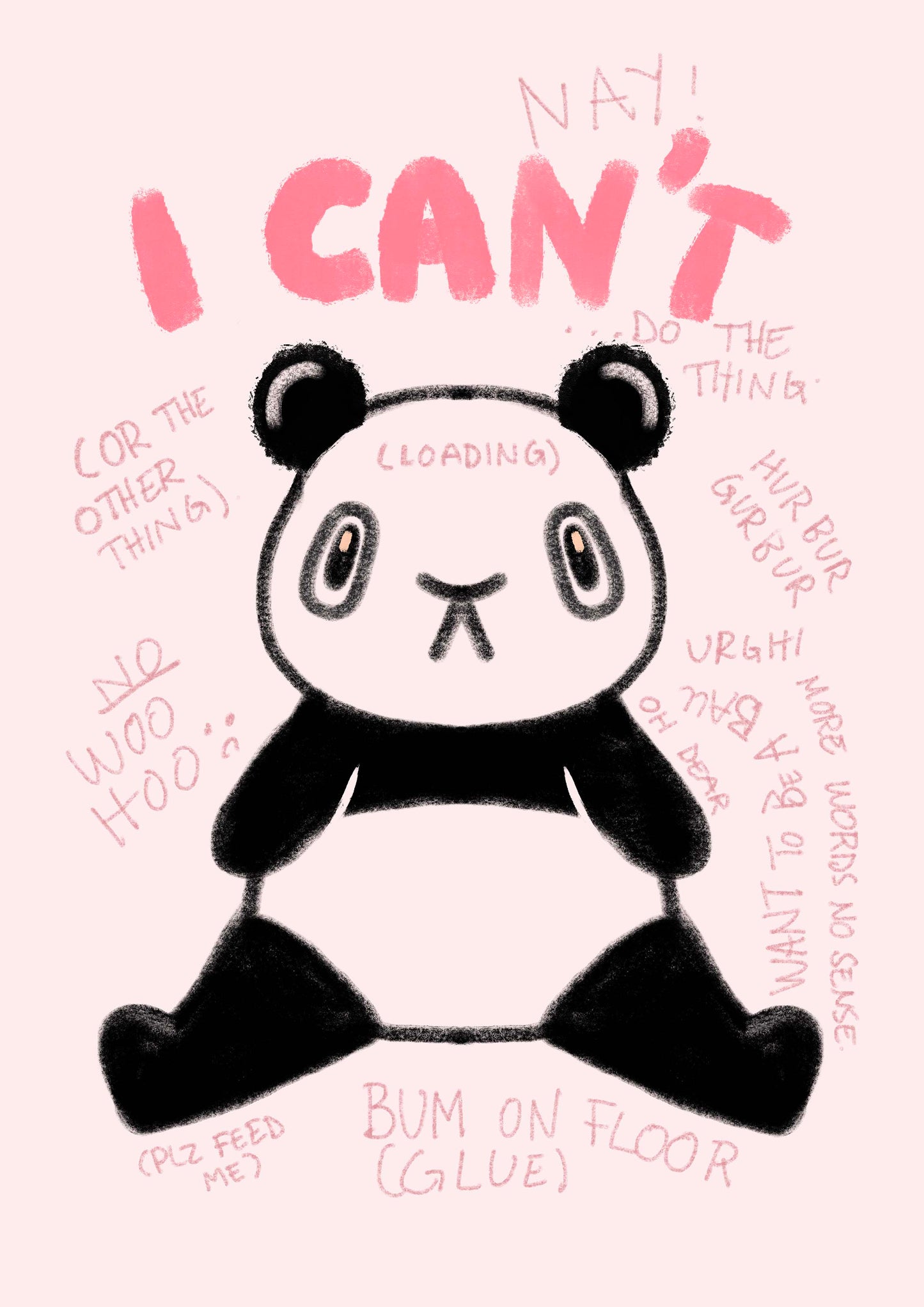 I CAN'T PANDA Giclee Print