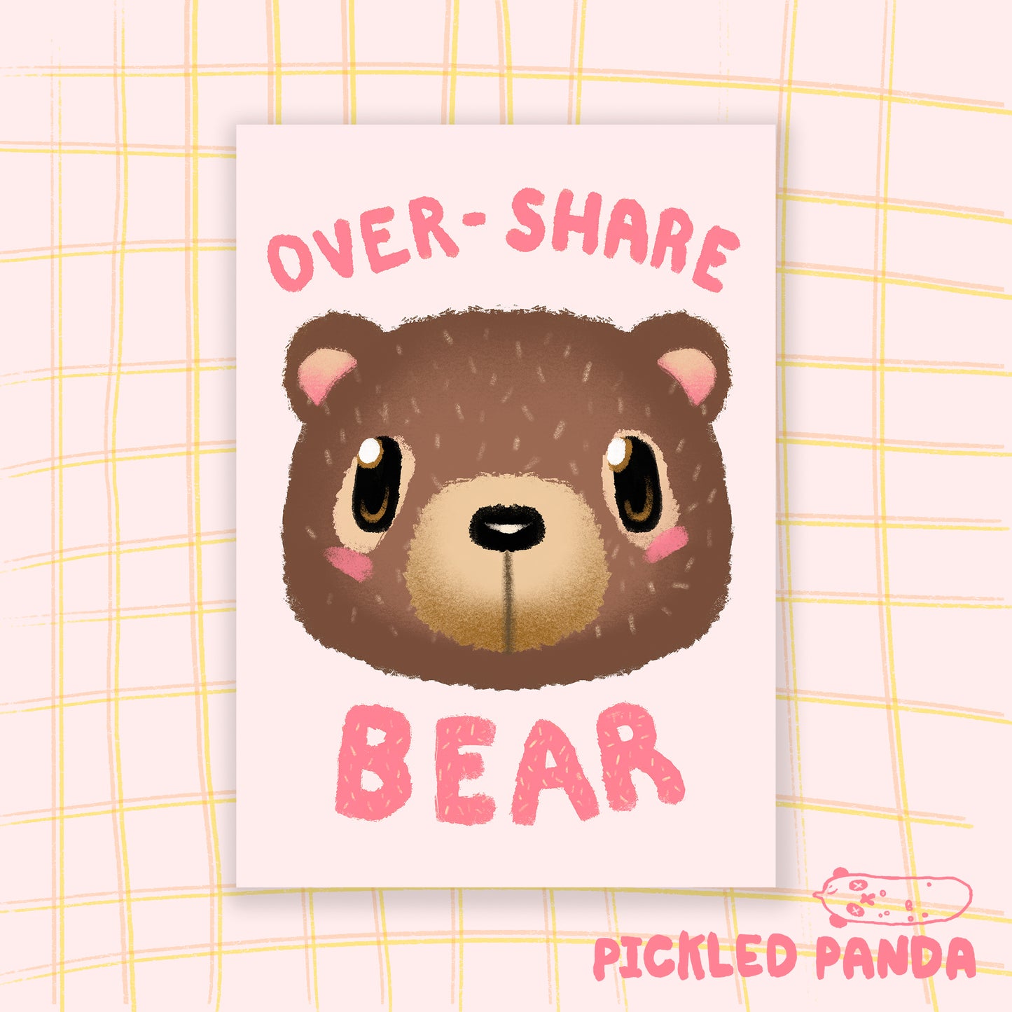 Over-Share Bear Giclee Print