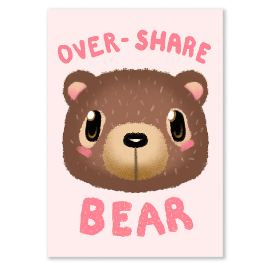 Over-Share Bear Giclee Print