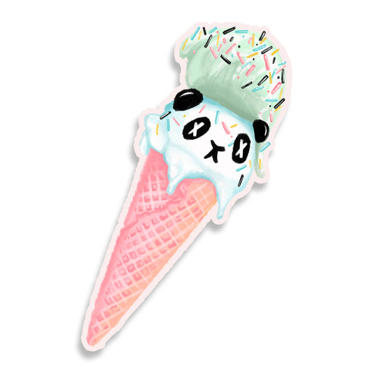 Panda IceCream Sticker