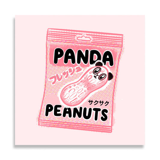 Panda Peanuts 10 x 10 Giclee print