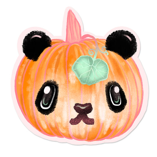 Cute Panda Pumpkin Sticker