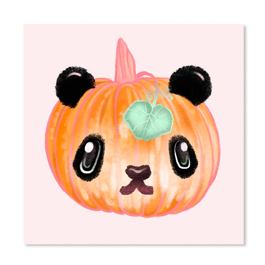 Panda Pumpkin 10 x 10 Giclee print