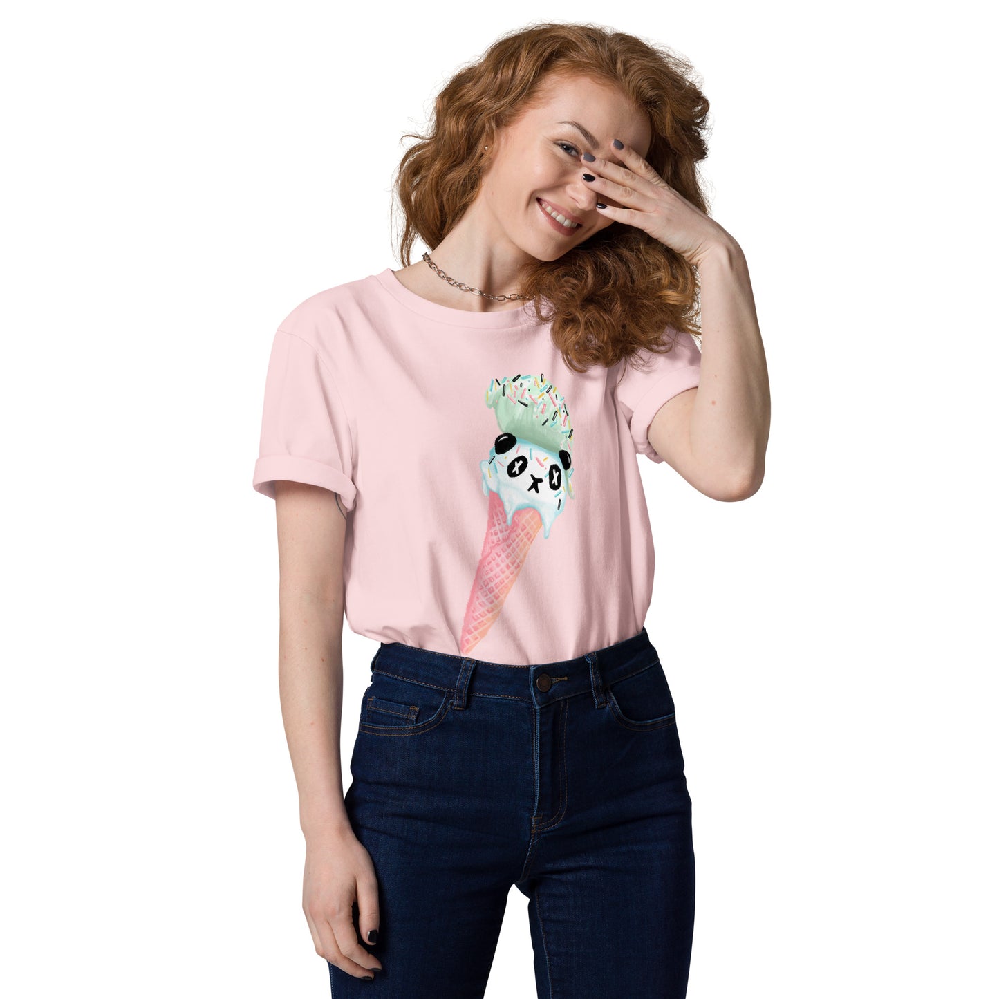 Panda Pistachio Ice Cream Organic T-shirt