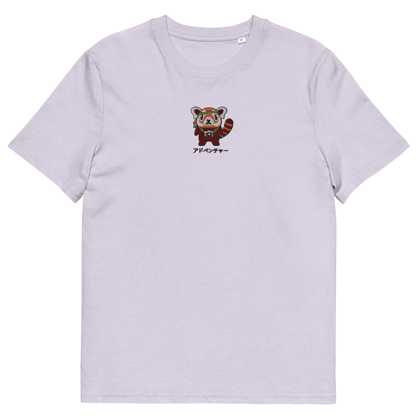 Red Panda Adventure Embroidered Organic T-Shirt