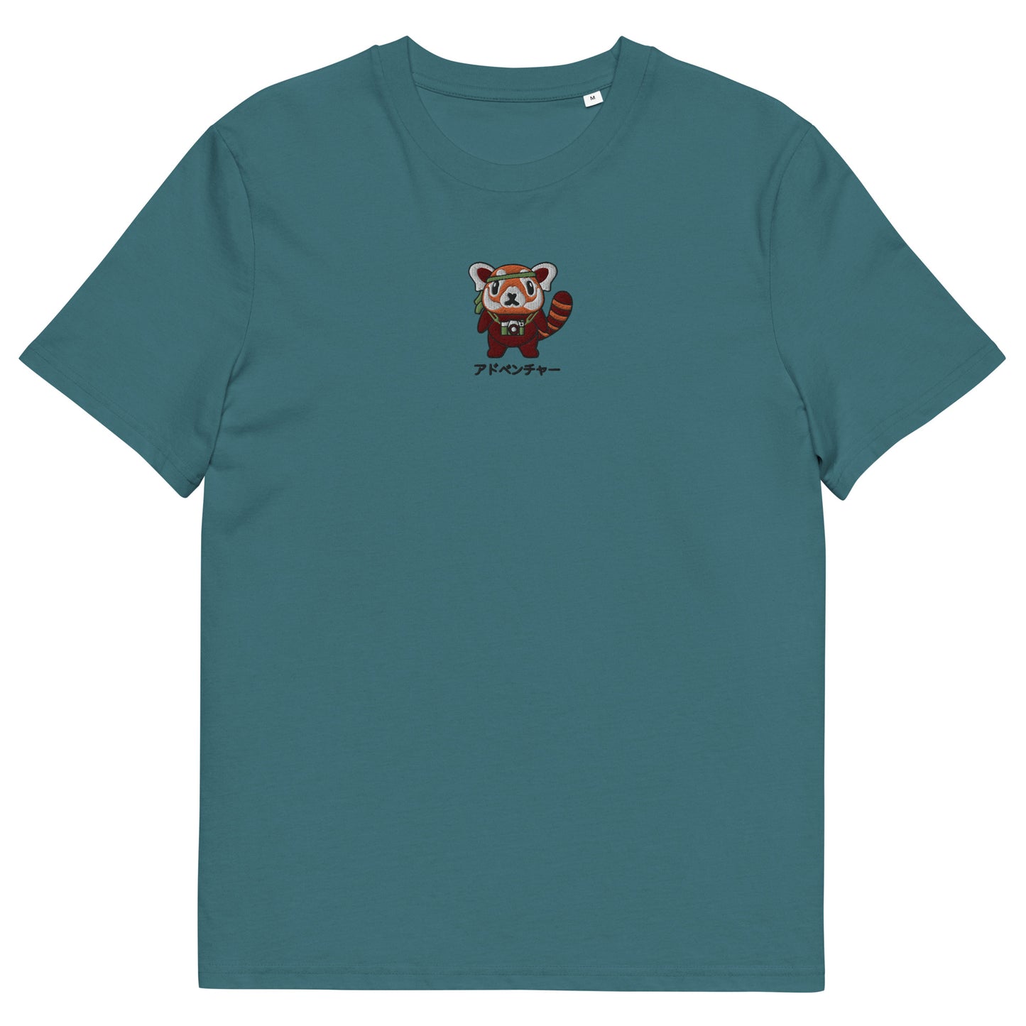 Red Panda Adventure Embroidered Organic T-Shirt