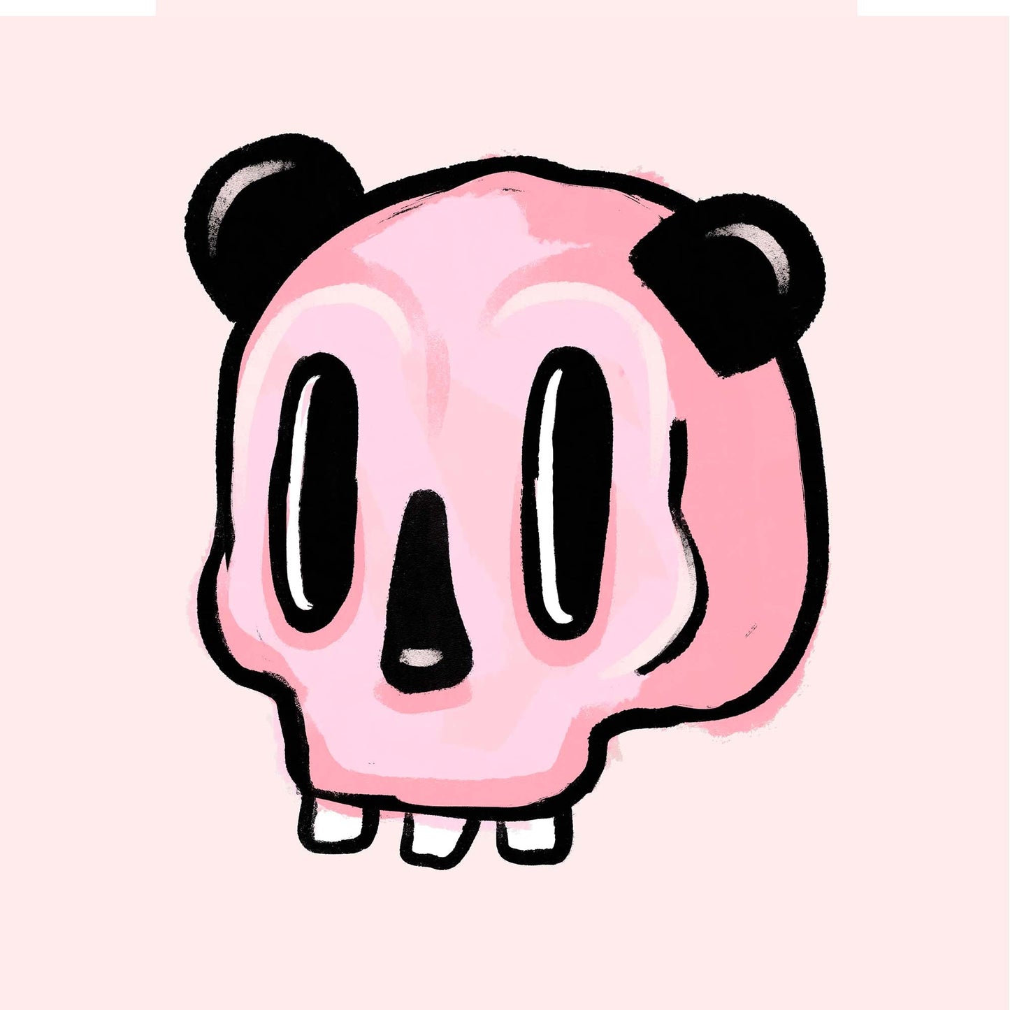 Pink Panda Skull